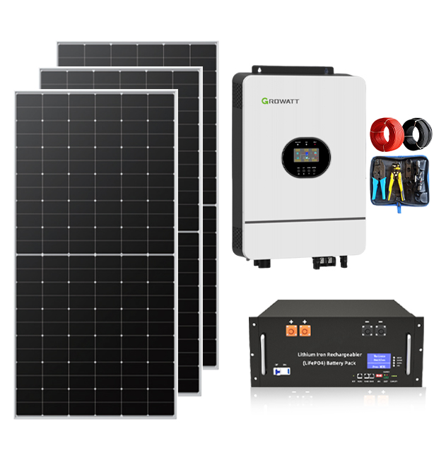 Off-grid component reference: solar panels, inverter and lithium battery